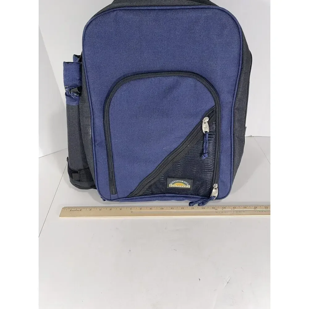 Insulated Picnic Backpack California Innovations Outdoor Camping +Utensils *READ